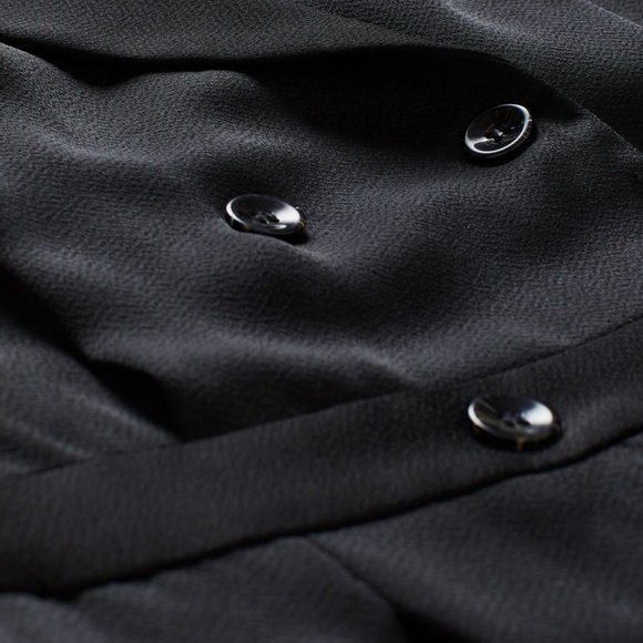 Black Double-breasted Jumpsuit - Picture 6 of 6